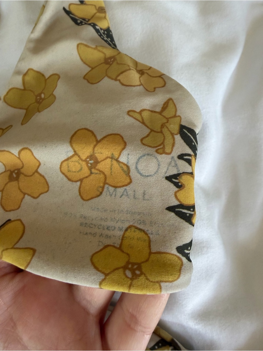 Benoa Swim Yellow Floral Cream Bikini Top